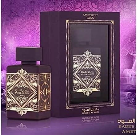 Lattafa Bade'e Al Oud Amethyst Eau De Parfum Spray for Men & Women – 100ml (3.4 oz) | Premium Rose, Vanilla & Oud Perfume - Image 3