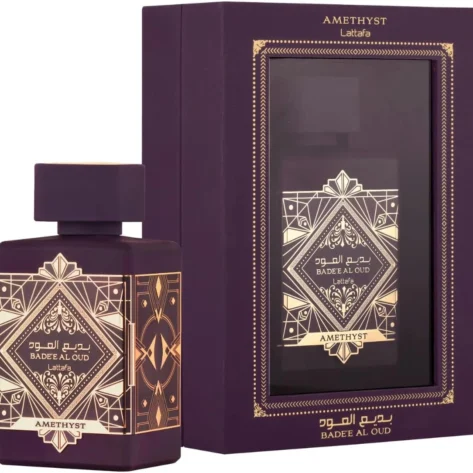 Lattafa Bade'e Al Oud Amethyst Eau De Parfum Spray for Men & Women – 100ml (3.4 oz) | Premium Rose, Vanilla & Oud Perfume