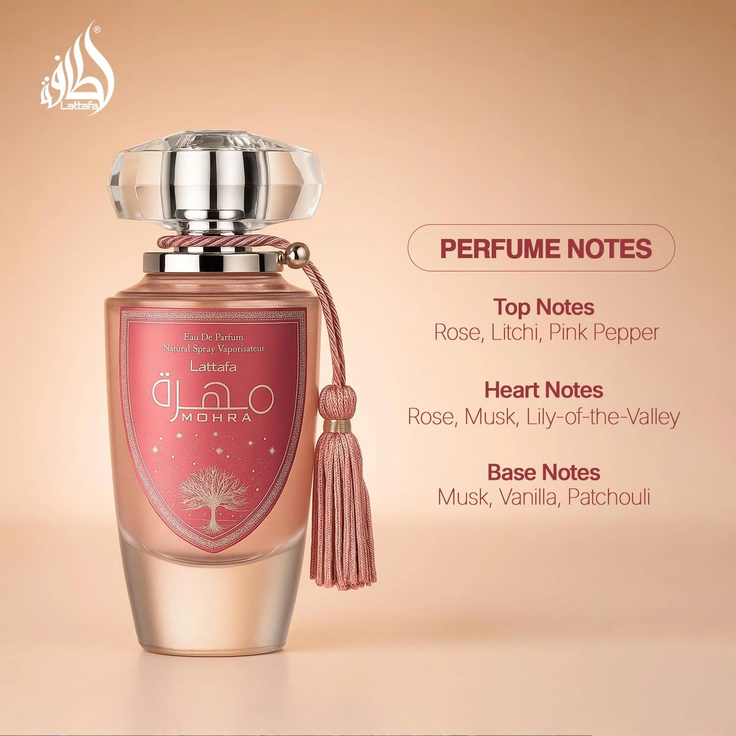 Lattafa Mohra Silky Rose Eau de Parfum 100ml | Long Lasting Soft Rose Perfume for Women UAE - Image 3