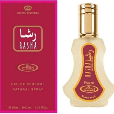 Al Rehab Rasha Eau de Parfum Natural Spray 35ml – Fruity Floral Vanilla Fragrance for Men & Women