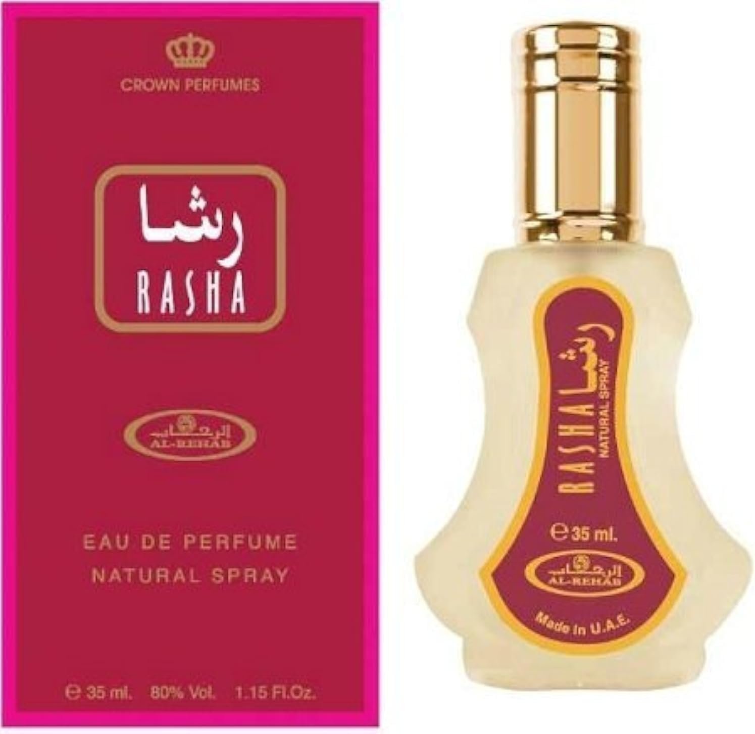 Al Rehab Rasha Eau de Parfum Natural Spray 35ml – Fruity Floral Vanilla Fragrance for Men & Women