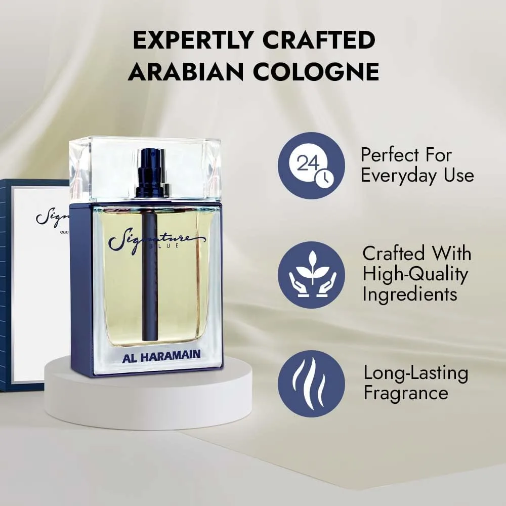Al Haramain Signature Blue Eau de Parfum 100ml – Fresh Citrus & Woody Unisex Perfume - Image 2