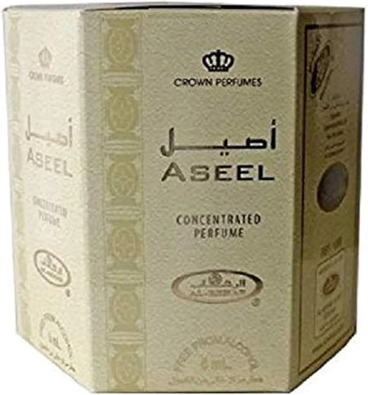 Al Rehab Aseel Concentrated Perfume Oil 6ml × 6 – Alcohol-Free Oriental Oud Attar for Men