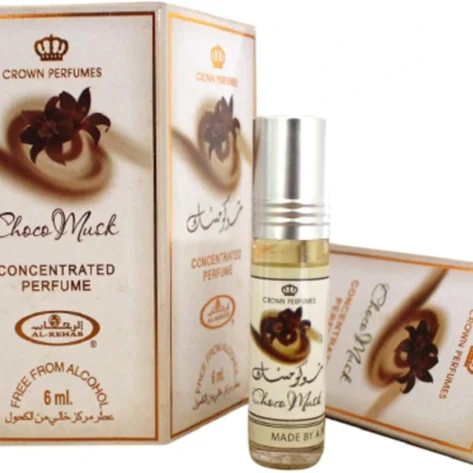 Al Rehab Choco Musk Concentrated Perfume Oil 6ml × 6 – Alcohol-Free Chocolate Vanilla Attar