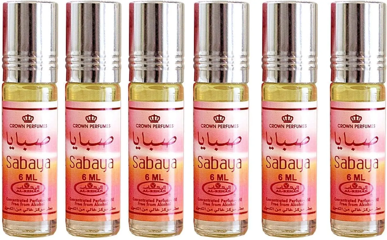Al Rehab Sabaya Concentrated Perfume Roll-On 6ml x 6 Pcs – Long Lasting Alcohol-Free Attar for Men & Women - Image 2
