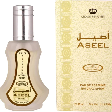 Al Rehab Aseel Eau de Parfum 35ml – Rose, Oud and Saffron Perfume for Men & Women
