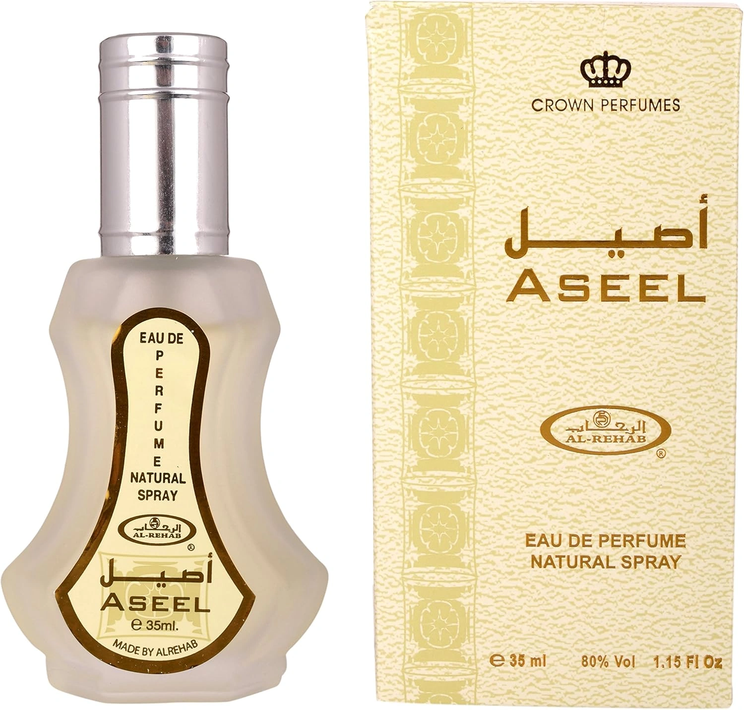 Al Rehab Aseel Eau de Parfum 35ml – Rose, Oud and Saffron Perfume for Men & Women