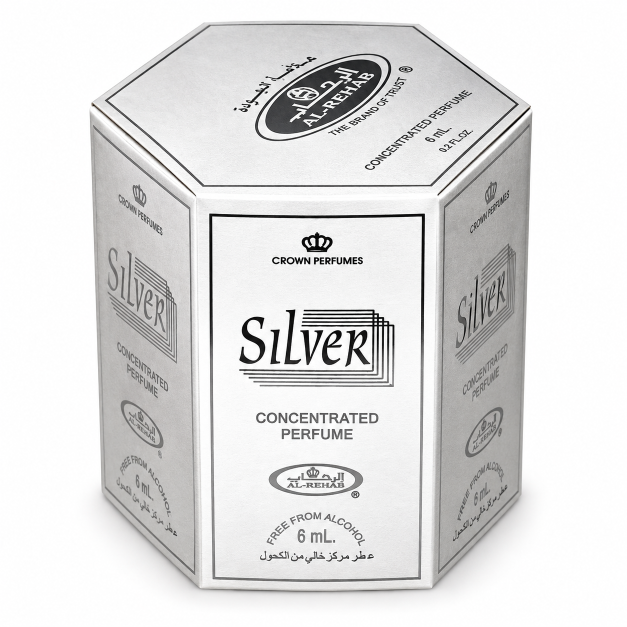6-Piece Silver Concentrated Perfume Oil Without Alcohol 6ml