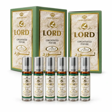 Al Rehab Lord Concentrated Perfume Oil 6ml × 6 – Alcohol-Free Roll-On Attar for Men