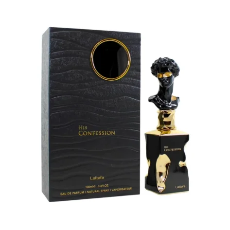 Lattafa His Confession Eau de Parfum 100ml – Long-Lasting Warm Spicy, Vanilla and Amber Fragrance for Men