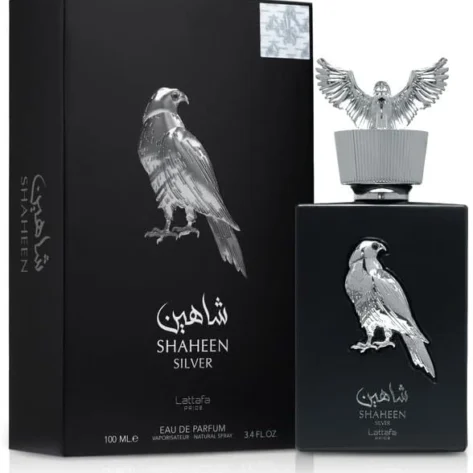 Lattafa Pride Shaheen Silver Eau de Parfum 100ml – Long-Lasting Fruity, Woody and Musky Fragrance for Men