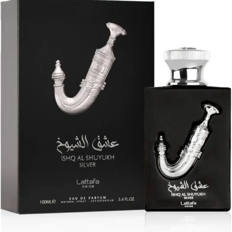 Lattafa Pride Ishq Al Shuyukh Silver Eau de Parfum 100ml – Long-Lasting Aromatic Amber Fragrance for Men & Women