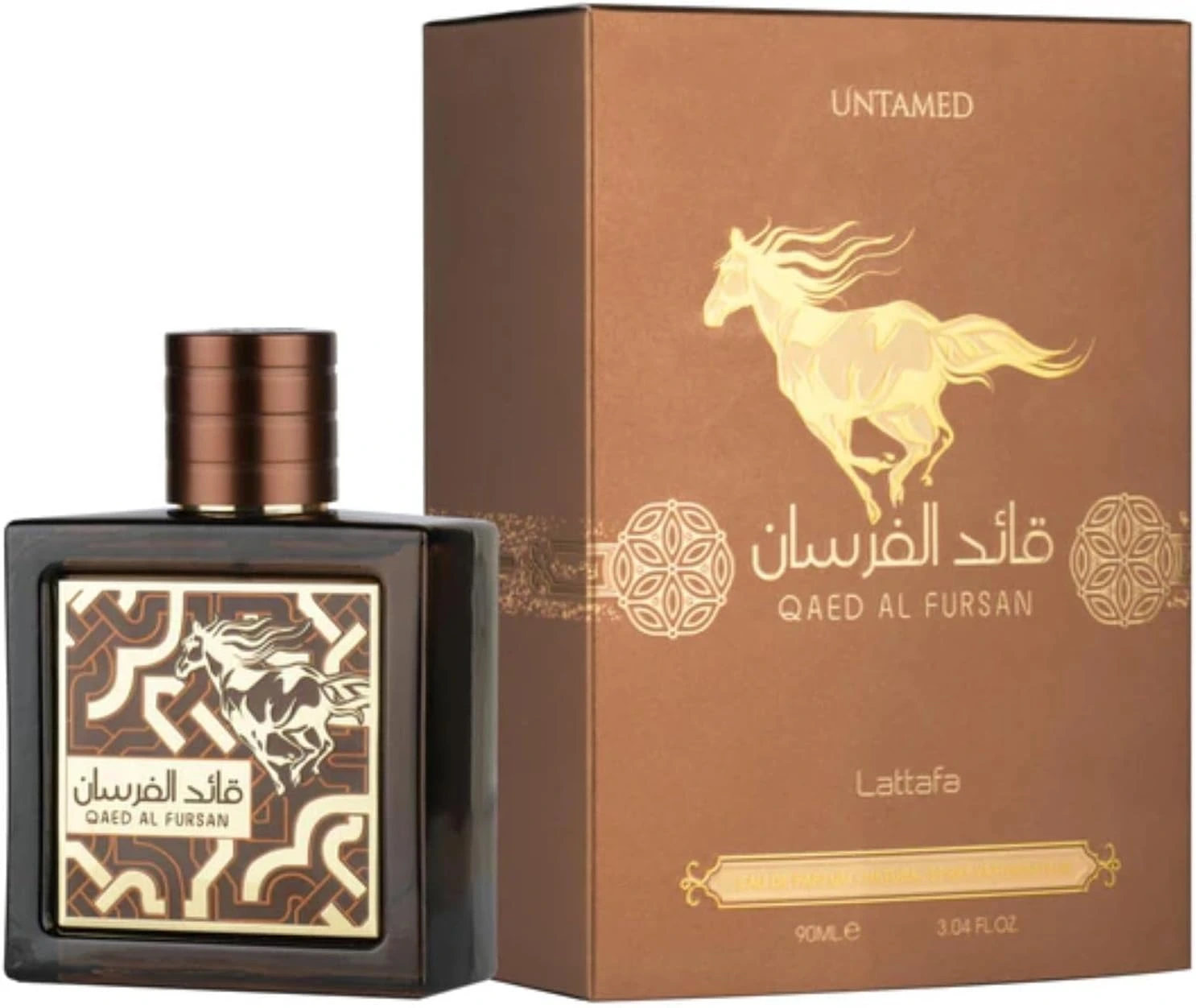 Lattafa Qaed Al Fursan Untamed Eau de Parfum 90ml – Long-Lasting Warm Spicy, Aromatic and Woody Fragrance for Men & Women