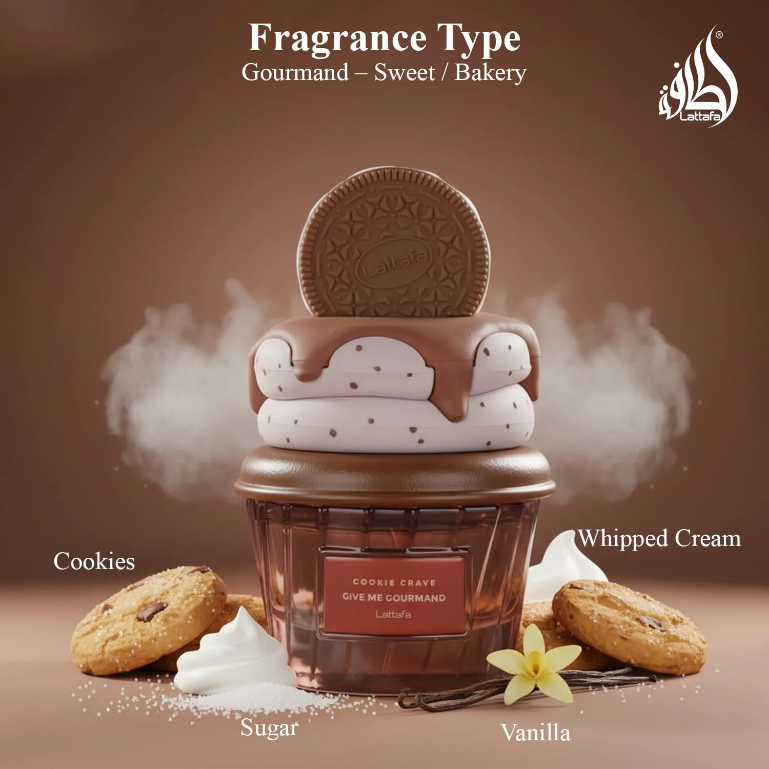 Lattafa Give Me Gourmand Cookie Crave Eau de Parfum Unisex 75ml - Image 3