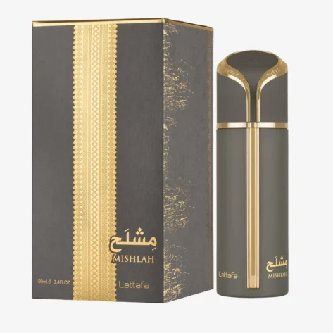 Lattafa Mishlah Woody Aromatic Eau de Parfum – Long-Lasting Spicy, Amber & Musky Unisex Fragrance Spray 100ml