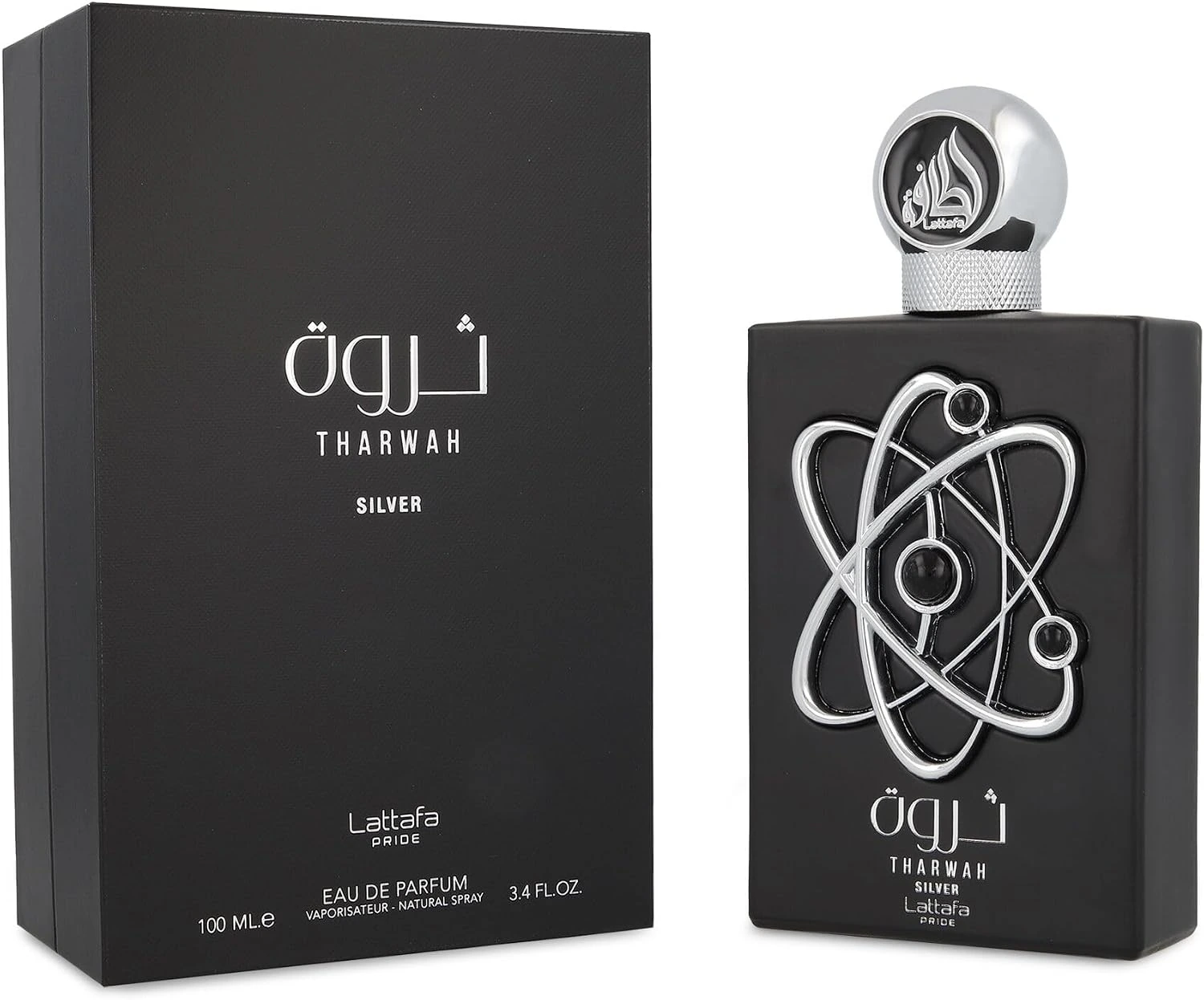 Lattafa Pride Tharwah Silver Eau de Parfum 100ml – Long-Lasting Woody Aquatic and Aromatic Fragrance for Men