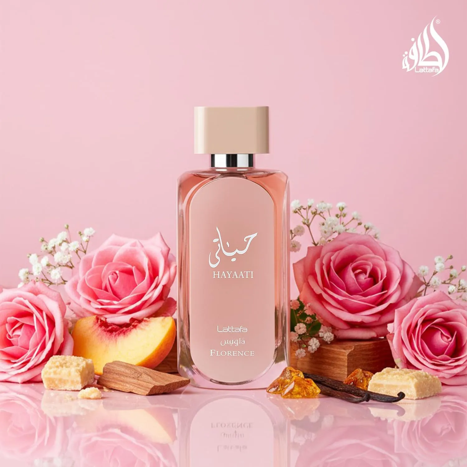 Lattafa Hayaati Florence Eau de Parfum 100ml – Long-Lasting Fruity Floral Vanilla Fragrance for Women - Image 2
