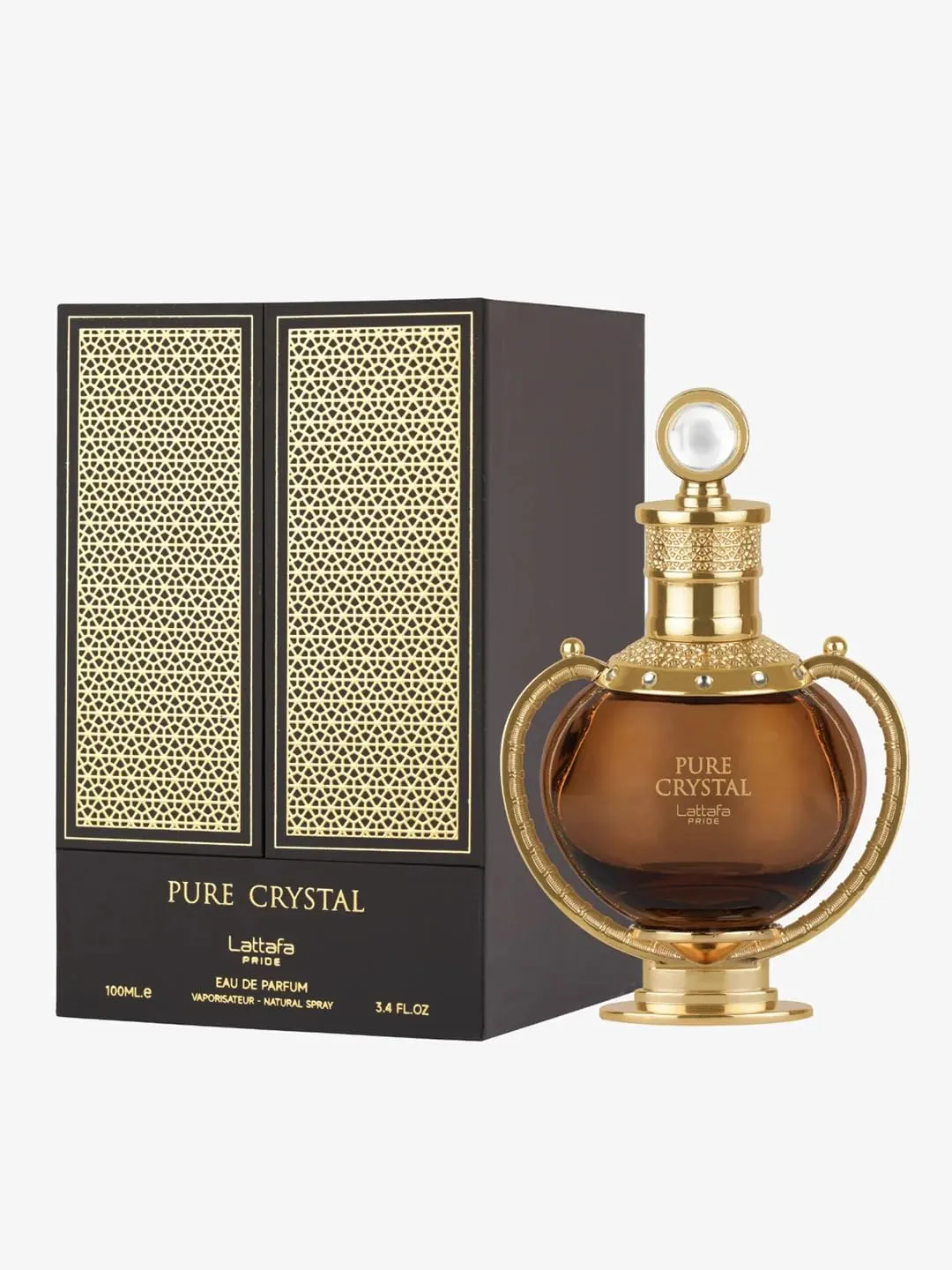 Lattafa Pride Pure Crystal Eau de Parfum 100ml – Long-Lasting Citrus, Spicy and Woody Fragrance for Men & Women