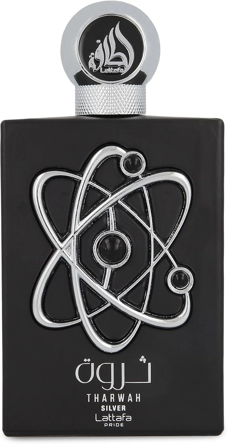 Lattafa Pride Tharwah Silver Eau de Parfum 100ml – Long-Lasting Woody Aquatic and Aromatic Fragrance for Men - Image 3