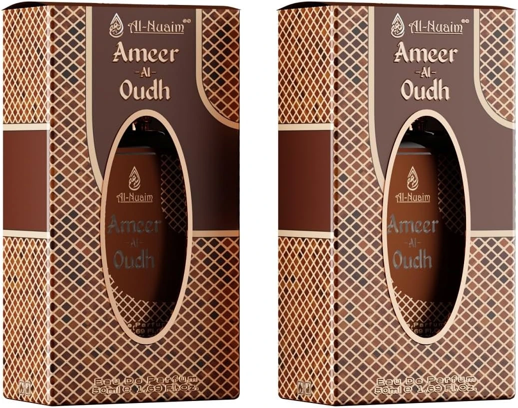 Al-Nuaim Ameer Al Oudh Eau de Parfum for Men & Women, Pack of 2 x 50ml – Long-Lasting Oriental Woody Oud Fragrance - Image 2
