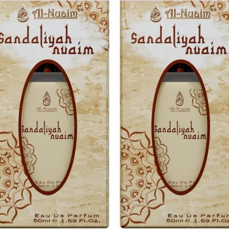 Al-Nuaim Sandaliyah Eau de Parfum for Men & Women, Pack of 2 x 50ml – Long-Lasting Creamy Woody Sandalwood Fragrance