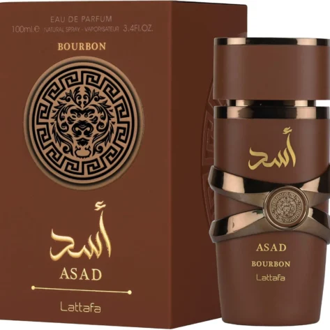 Lattafa Asad Bourbon Eau de Parfum 100ml – Long-Lasting Woody & Spicy Arabic Fragrance for Men & Women