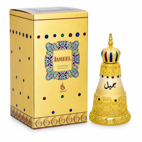 Khadlaj Jameel Concentrated Perfume Oil, 25ml, Fruity Floral Woody, Alcohol-Free