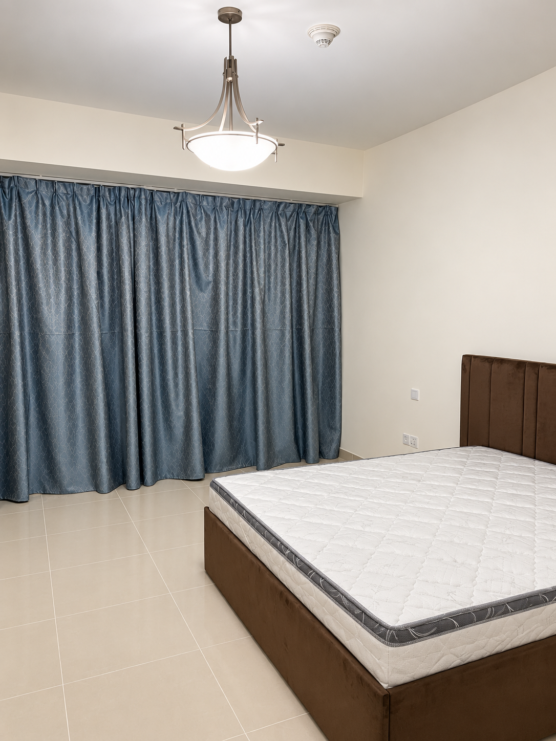 Umeema recent work: Blue Patterned Curtains