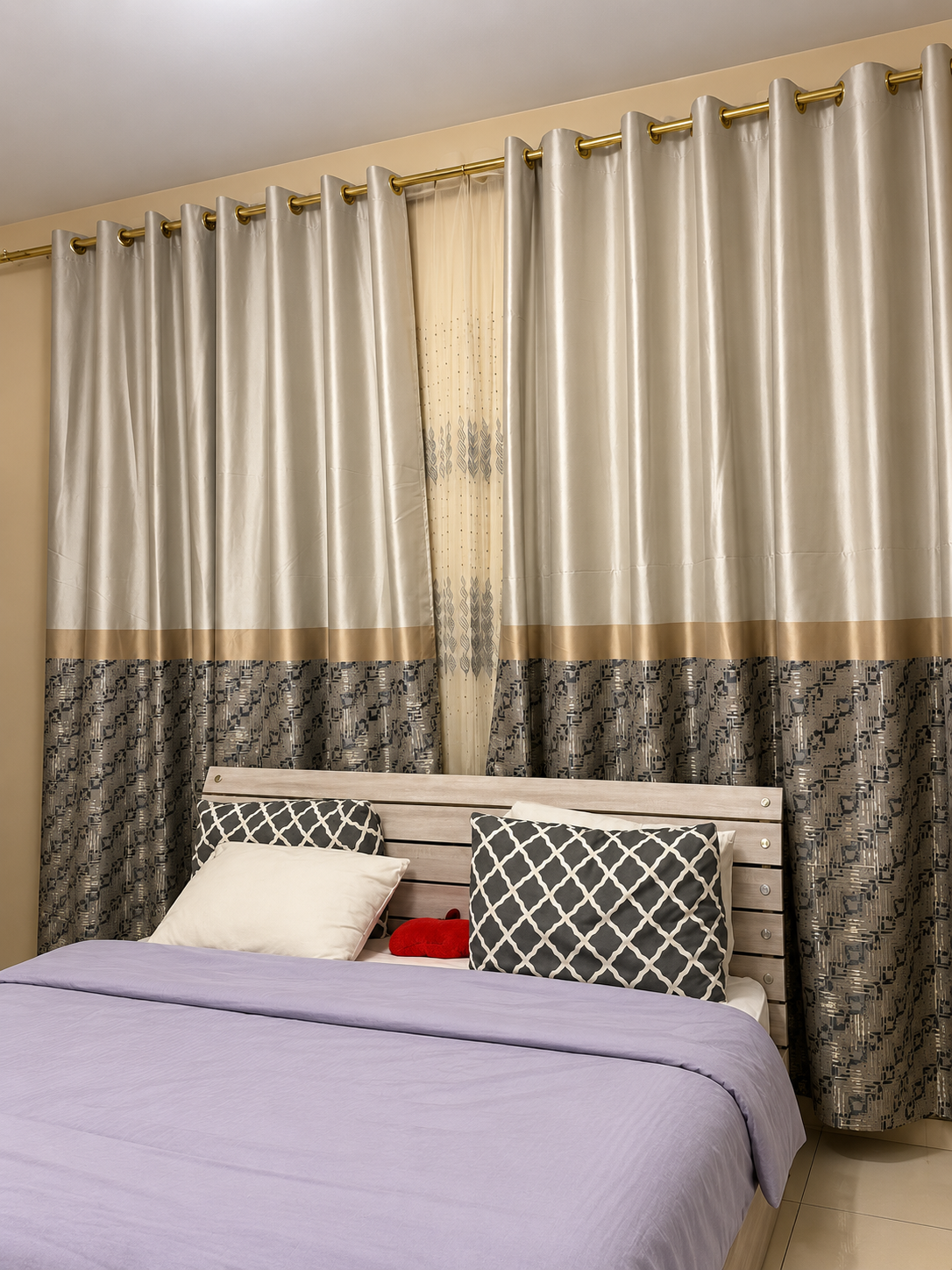 Umeema recent work: Two-Tone Eyelet Curtains