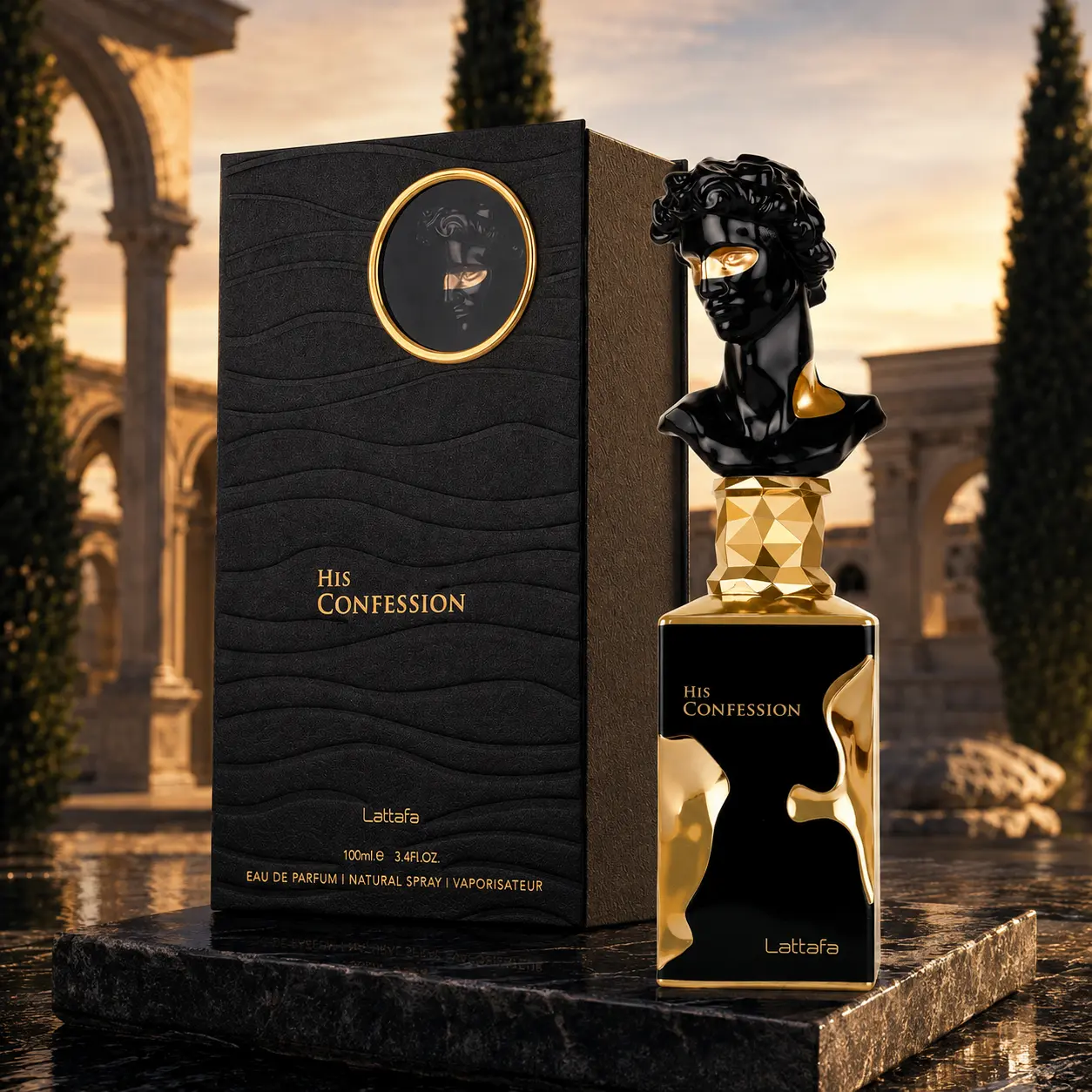 Lattafa His Confession Eau de Parfum 100ml – Long-Lasting Warm Spicy, Vanilla and Amber Fragrance for Men - Image 2