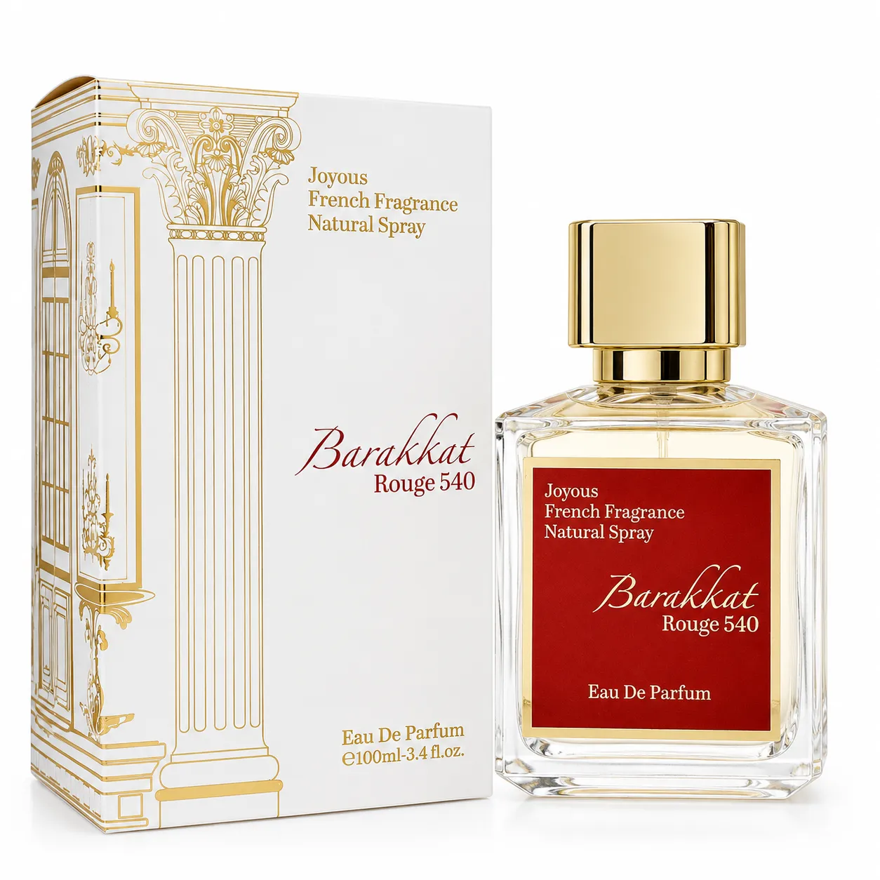 Barakkat Rouge 540 Eau De Parfum 100ml Joyous French Fragrance Natural Spray for Men & Women