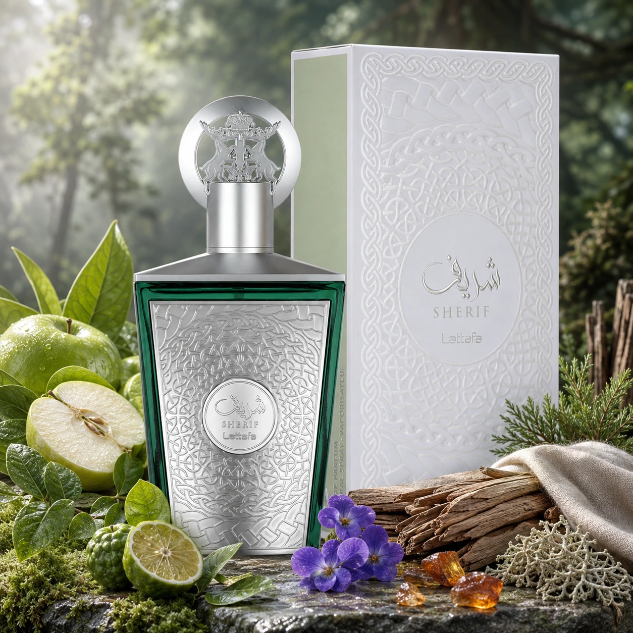 Lattafa Sherif EDP 100ml – Fruity Woody Musky Unisex Perfume - Image 2